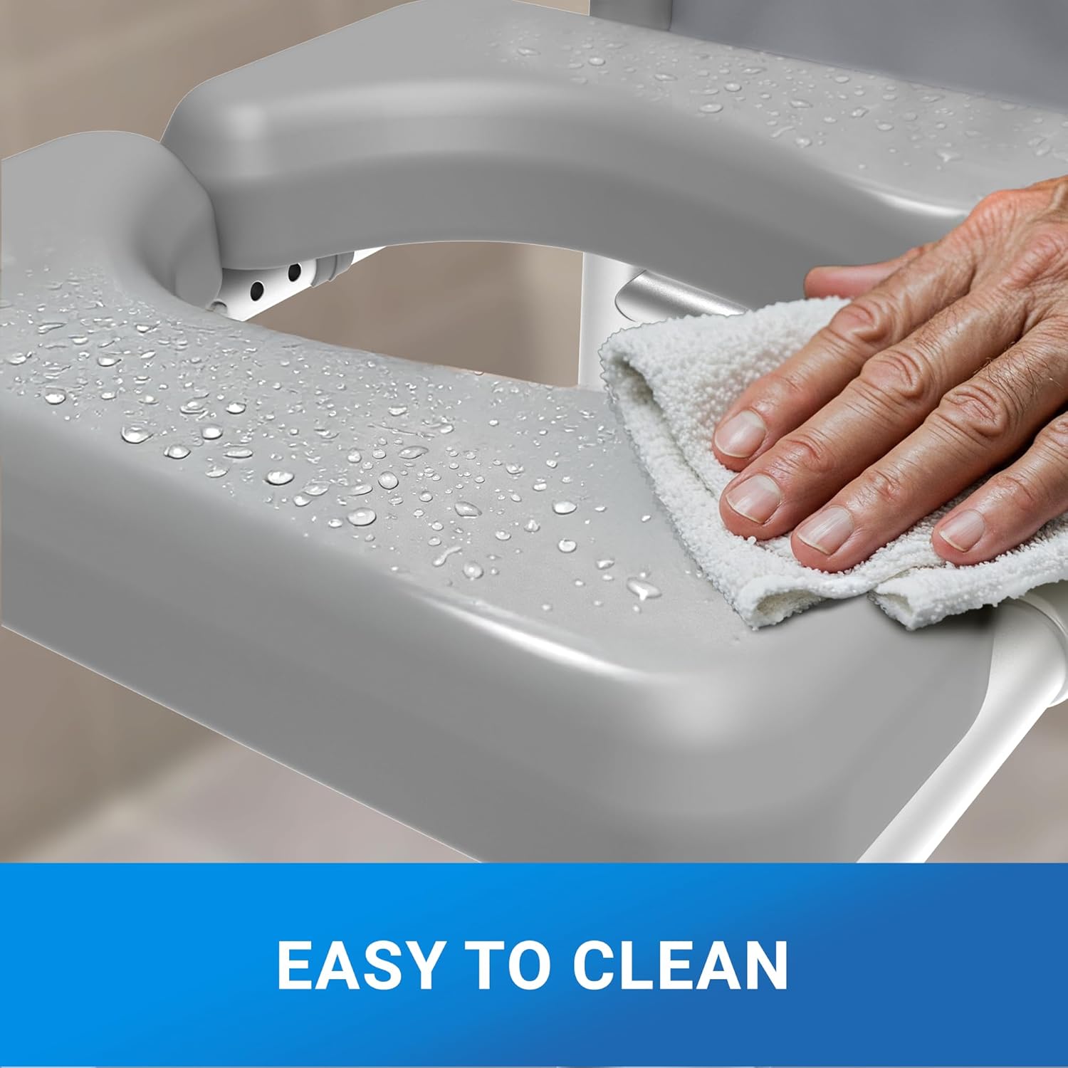 Sliq Toilet Seat Risers for Seniors, Raised Handicap Toilet Seat with Handles Over Toilet, 400 Lbs Capacity High Toilet Riser with Handles for Elderly Adults, Handicap, and Pregnant - Image 6