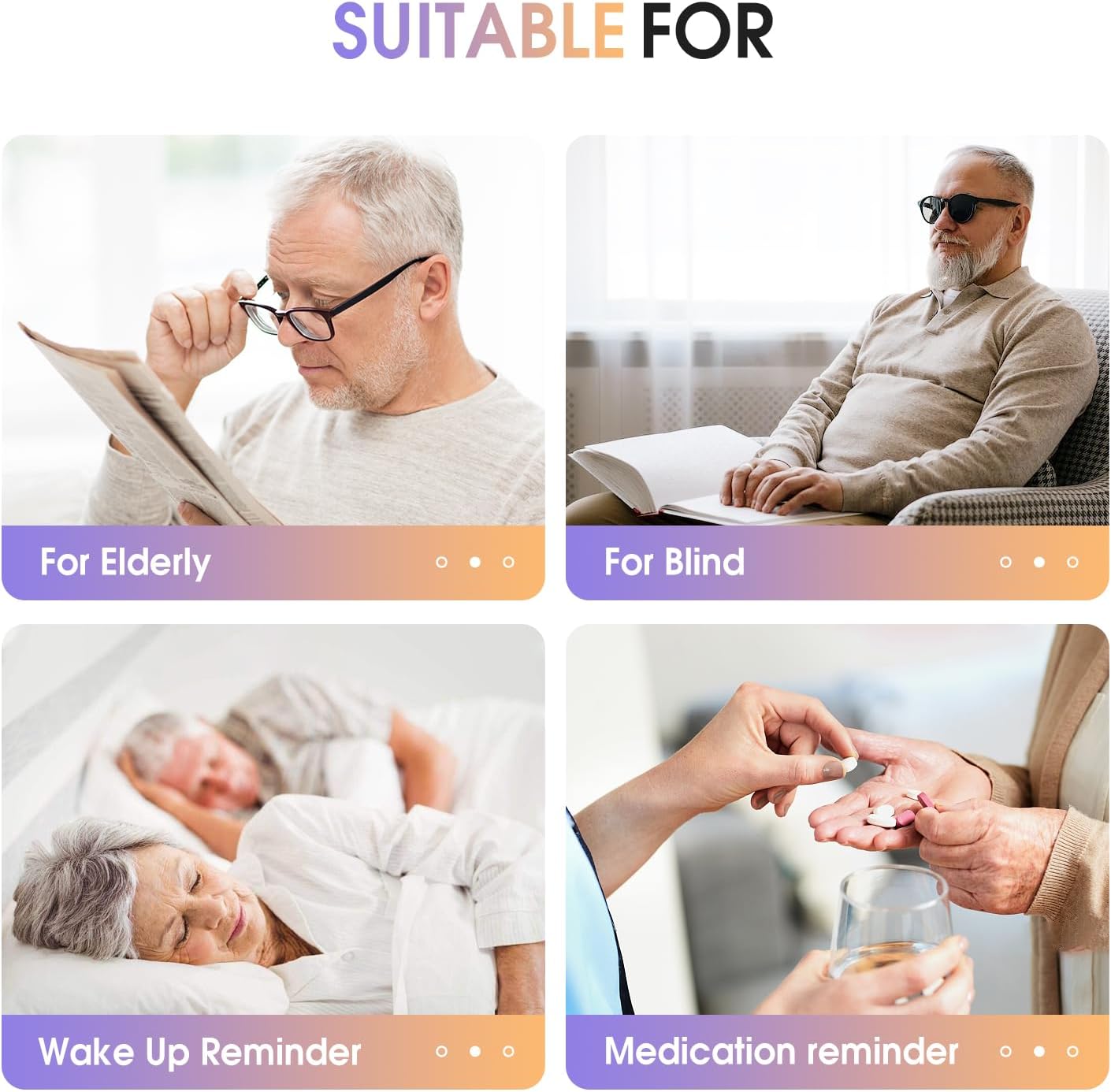 Atomic Talking Watch Sets Itself for Visually impaired or Seniors LCD Big Number Easy-to-Read Talking Watch for Elderly - Image 4