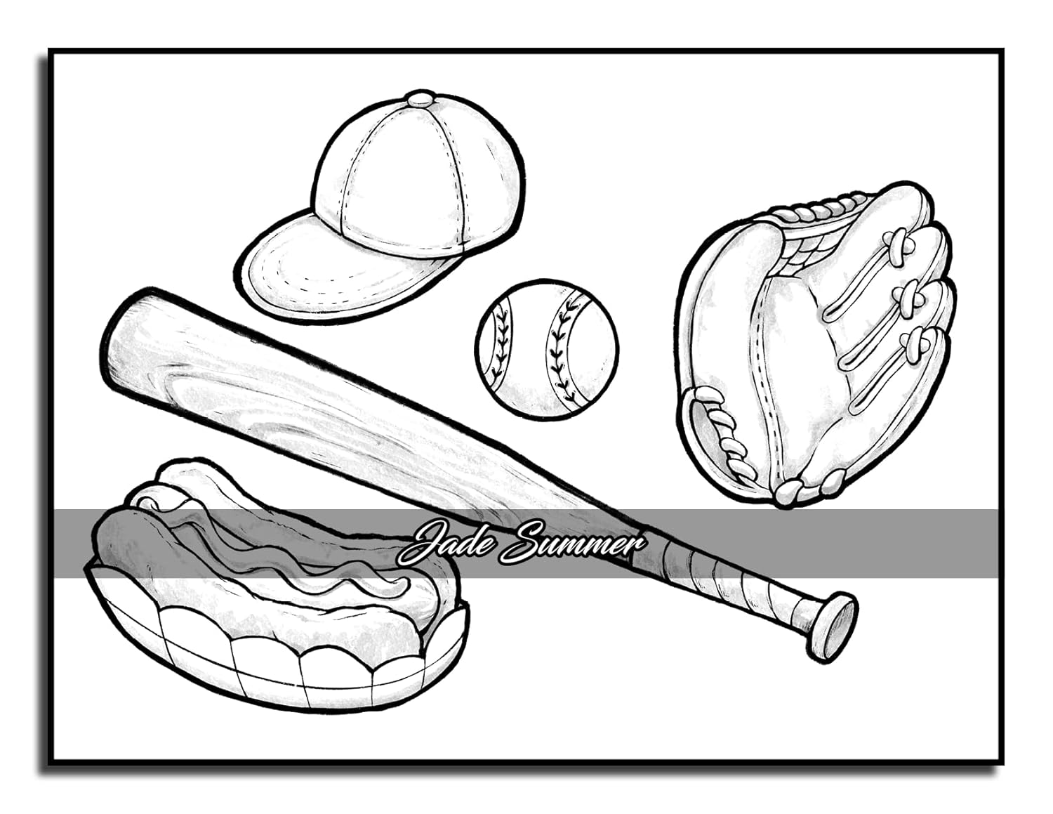 Easy Coloring Book: Large Print Designs for Adults and Seniors with 50 Simple Images of Animals, Flowers, Food, Objects, and More! (Easy Coloring Books) - Image 43