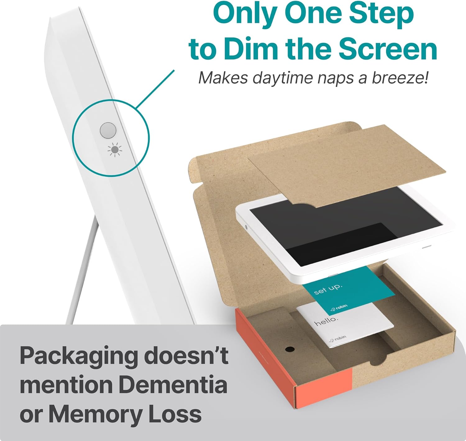 Robin Clock with Day and Date for Elderly, Clocks for Seniors, Dementia Clock, Digital Calendar Clock Elderly Bedside Clocks Seniors Alzheimers Products Dementia Clocks Seniors Extra Large, White 12" - Image 7