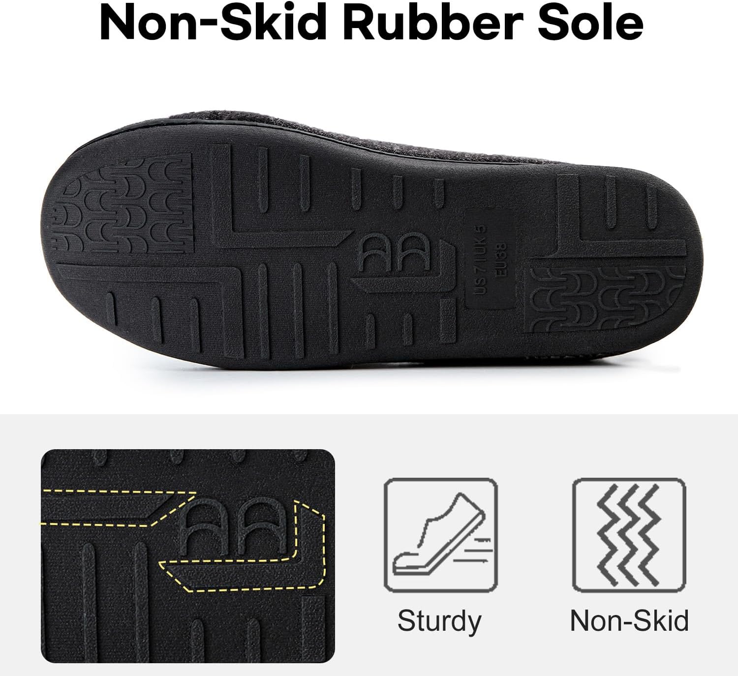 LongBay Women's Adjustable Slippers Non Slip Wide House Shoes Indoor Outdoor Diabetic Swollen Feet - Image 5