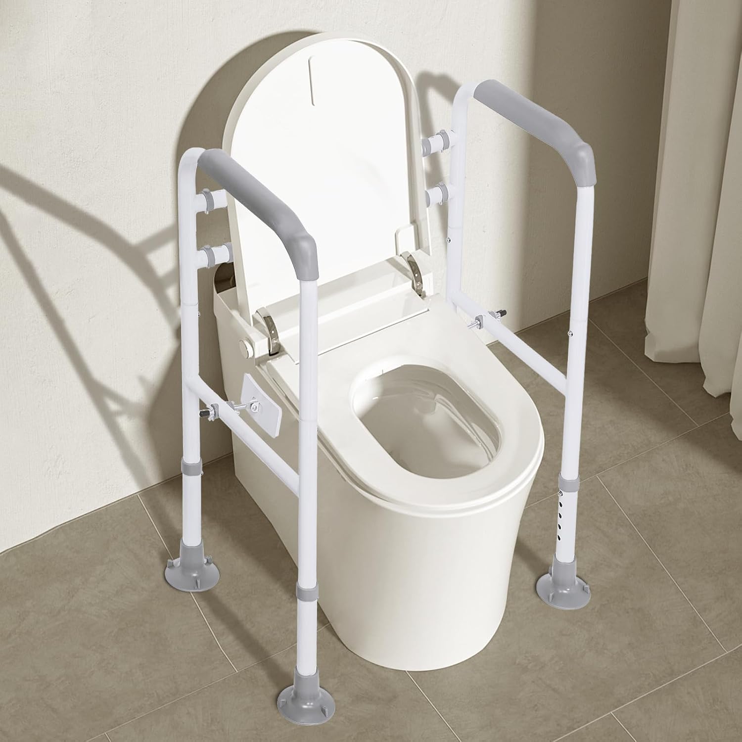 Toilet Safety Rails, Adjustable Toilet Safety Frame, Toilet Safety Rails for Seniors, Toilet Handles for Elderly and Disabled, Toilet Rails for Seniors, Toilet Rails,Elderly Assistance products, 600LB - Image 5