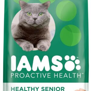 IAMS PROACTIVE HEALTH Healthy Senior Dry Cat Food with Chicken Cat Kibble, 3.5 lb. Bag