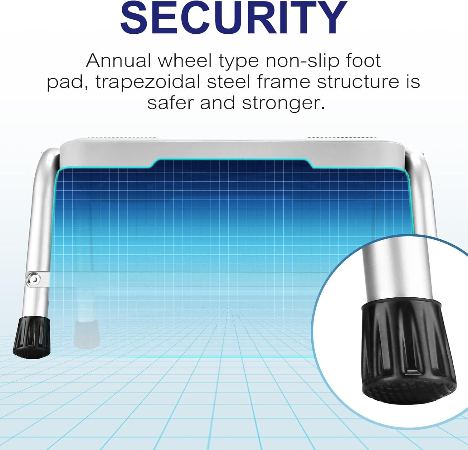 Step Stool, HBTower Step Stools for Adults Kids with Non-Slip Rubber Feet, Holds Up to 600 lbs, Lightweight Stepping Stools for Bedroom Kitchen Bathroom, Bed Steps for High Beds - Image 4