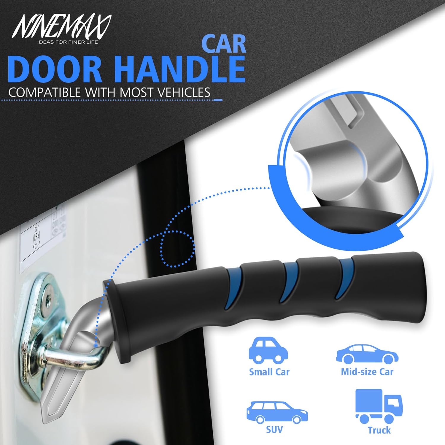 NINEMAX Car Door Assist Handle for Elderly, Car Transfer Door Handle for Seniors Handicap Portable Vehicle Support Grab Handy Bar - Image 4