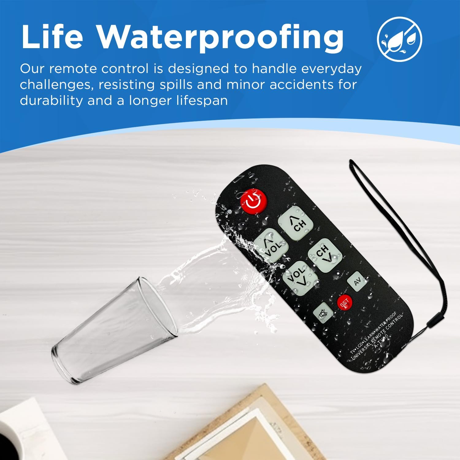 Universal Big Button TV Remote for Seniors, Elderly - Simple Remote - Easy to Use and Set Up with Learning Functions for TV & TV Box Controller, Dementia Friendly Gifts - Image 6