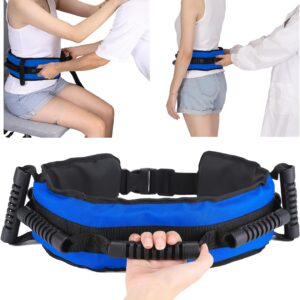 Gait Belt for Seniors, Transfer Belt with 7 Nylon Padded Handles, FSA HSA Eligible, Medical Belt for Lifting Patients, Safety Gait Belt for Elderly Easy to Use Quick Release Buckle(Blue)