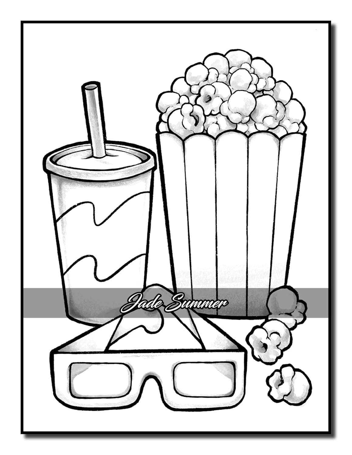 Easy Coloring Book: Large Print Designs for Adults and Seniors with 50 Simple Images of Animals, Flowers, Food, Objects, and More! (Easy Coloring Books) - Image 23