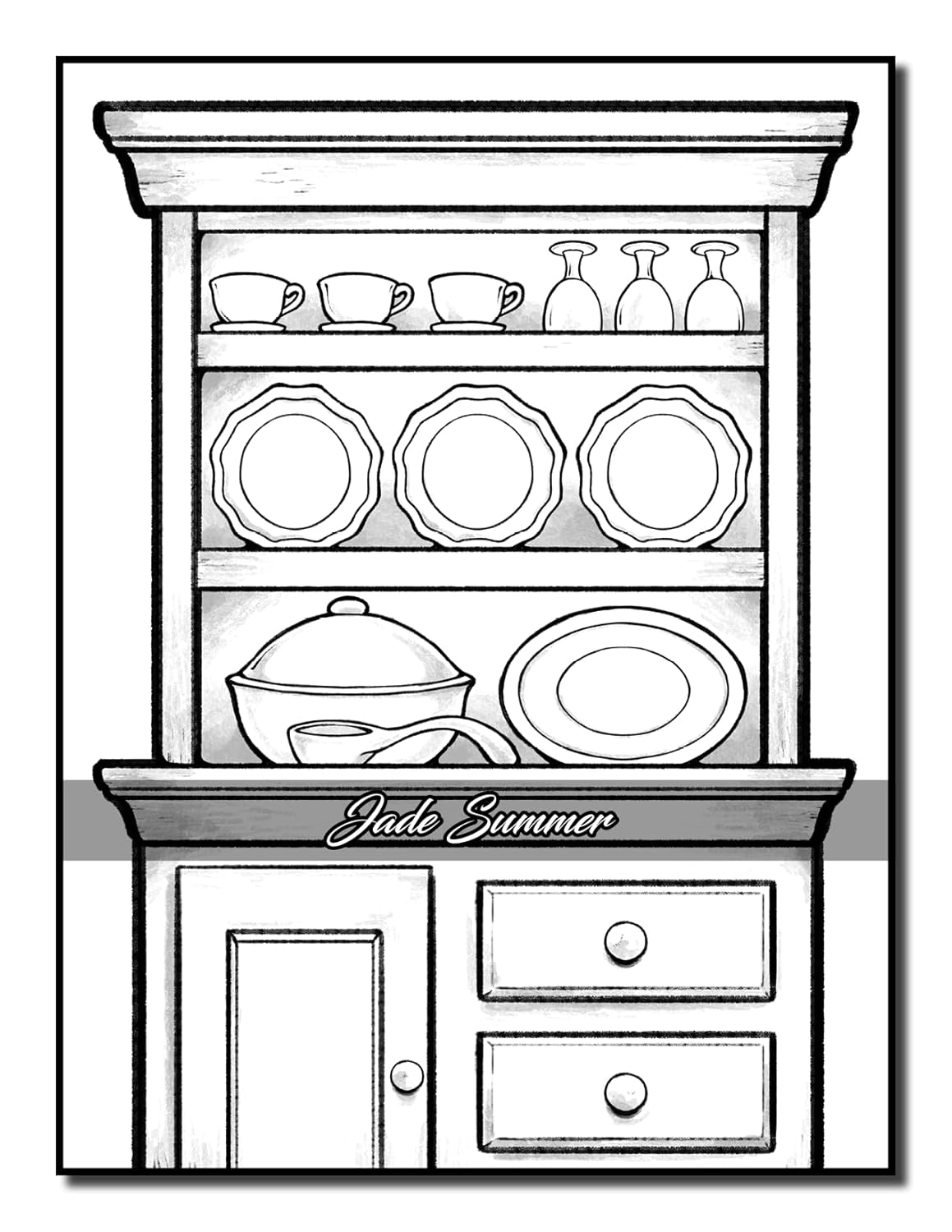 Easy Coloring Book: Large Print Designs for Adults and Seniors with 50 Simple Images of Animals, Flowers, Food, Objects, and More! (Easy Coloring Books) - Image 28