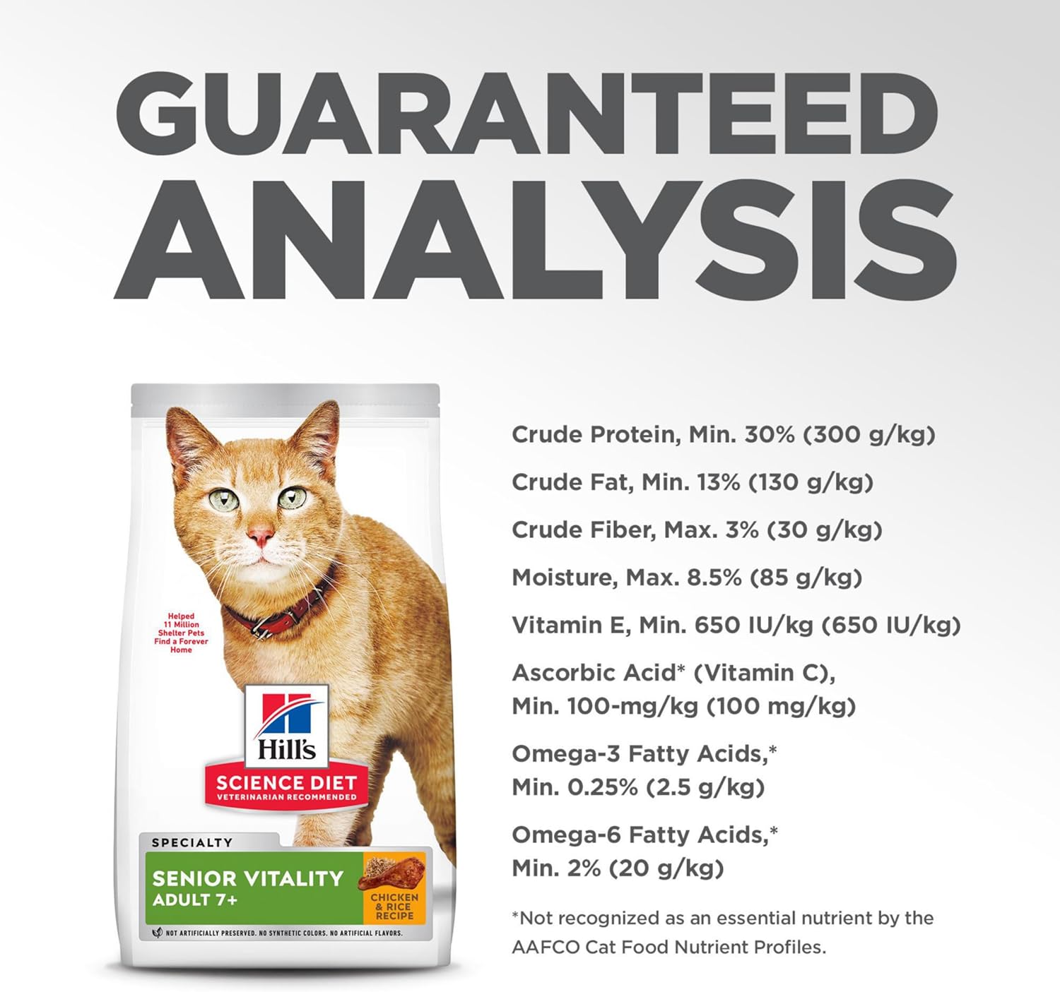 Hill's Science Diet Adult 7+ Senior Vitality Chicken & Rice Recipe Dry Cat Food 3 lbs. - Image 12