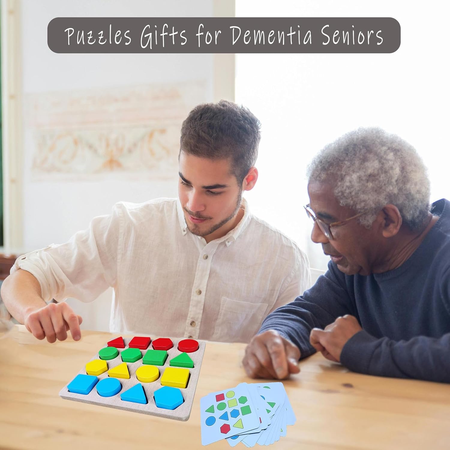 Puzzles Gifts for Dementia,Alzheimers Activities & Games for Seniors,Geometric Cognitive Products for Elderly - Image 2