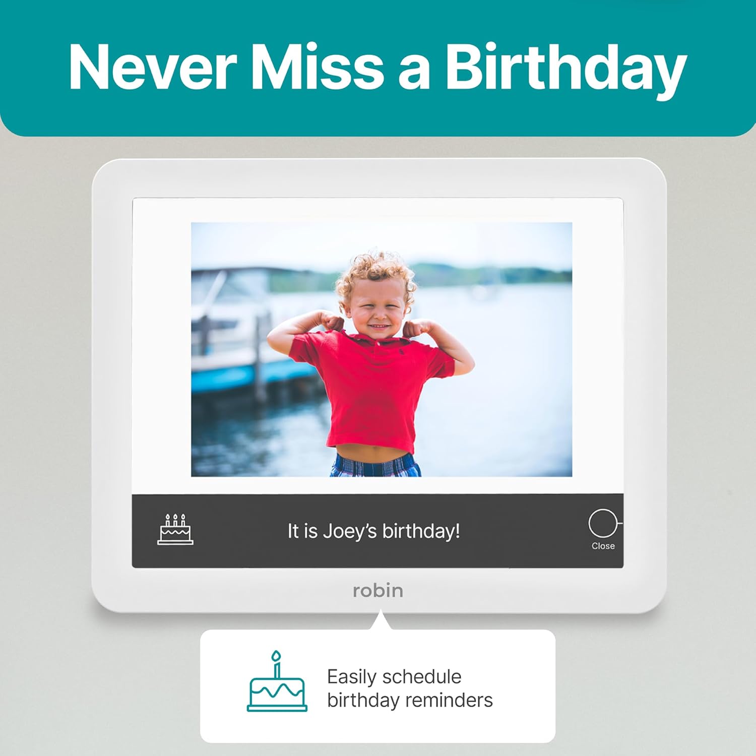 Robin Clock with Day and Date for Elderly, Clocks for Seniors, Dementia Clock, Digital Calendar Clock Elderly Bedside Clocks Seniors Alzheimers Products Dementia Clocks Seniors Extra Large, White 12" - Image 3