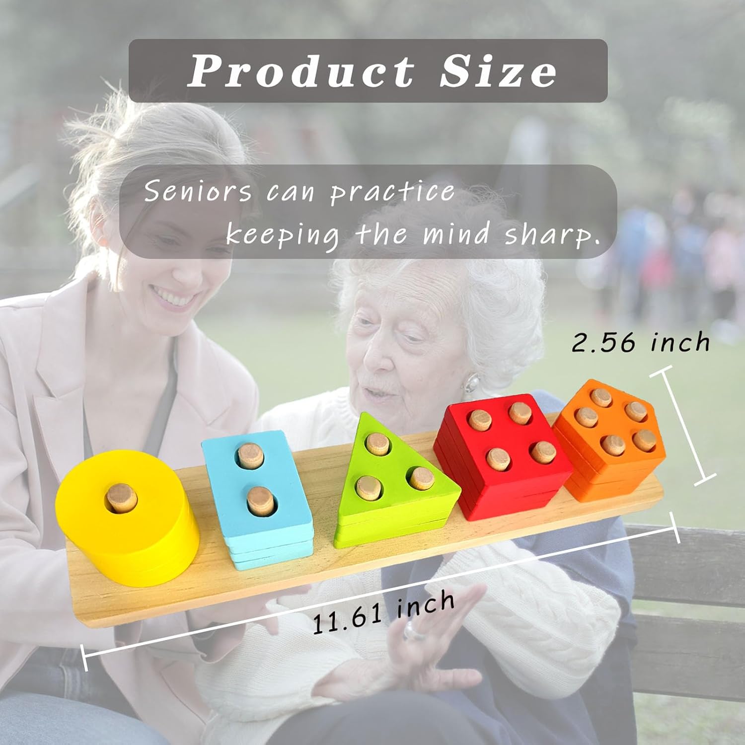 Dementia Activities for Seniors,Geometric,Colors & Numbers Cognitive Products for Alzheimers,Wooden Puzzles Gifts & Cognitive Training Games for Elderly - Image 6
