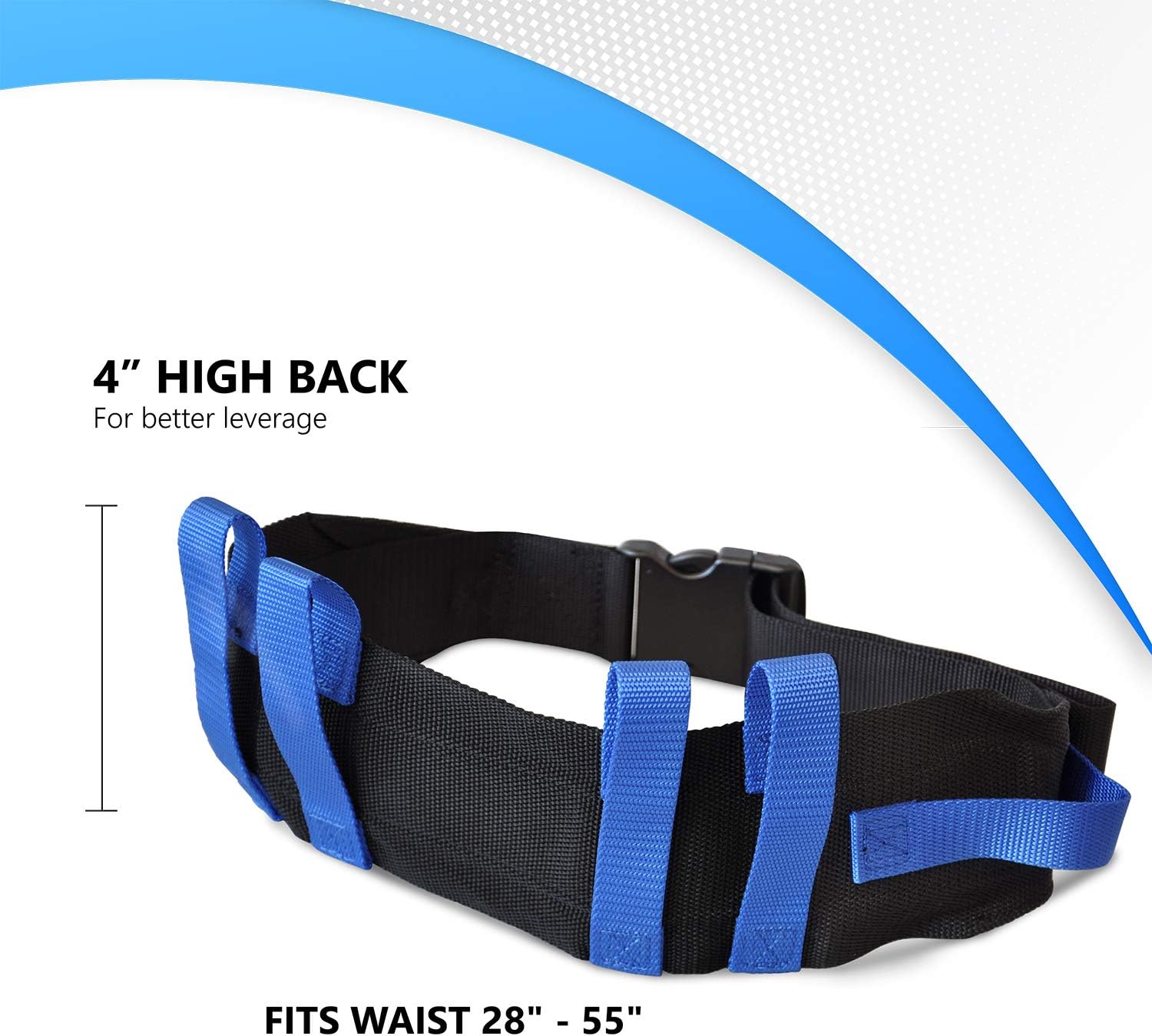 NYOrtho Gait Belt (275lbs) - Transfer Belt with 6 Heavy Handles -Lift Assist for Elderly and Patient Care - Gait Belts Transfer Belts for Seniors with Easy Fasten Buckle | Adjustable Size 28” to 55” - Image 3