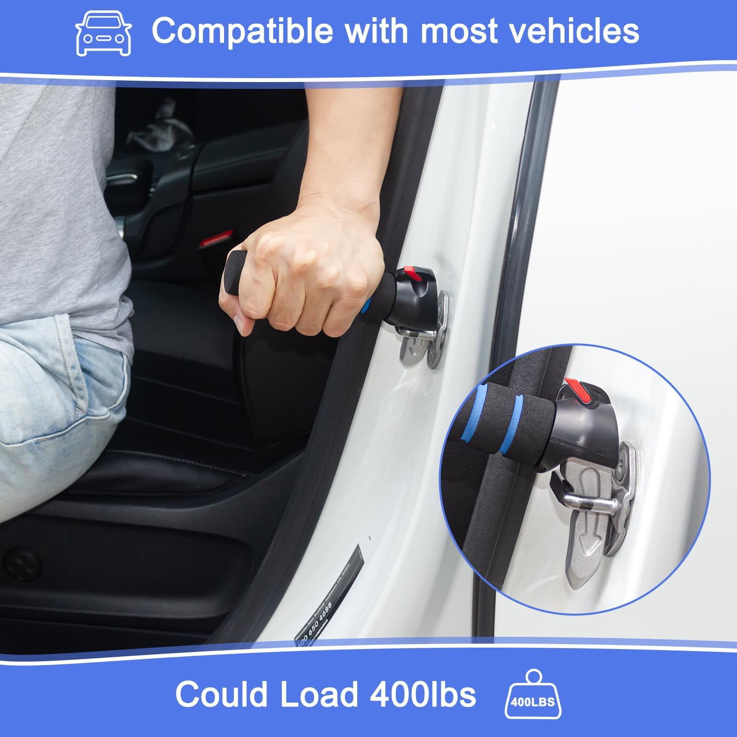 3 in 1 Car Door Handle for Elderly Car Handle Assist Support Handle Multifunction Handle Car Door Latch Handle for Seniors and Handicapped - Image 3