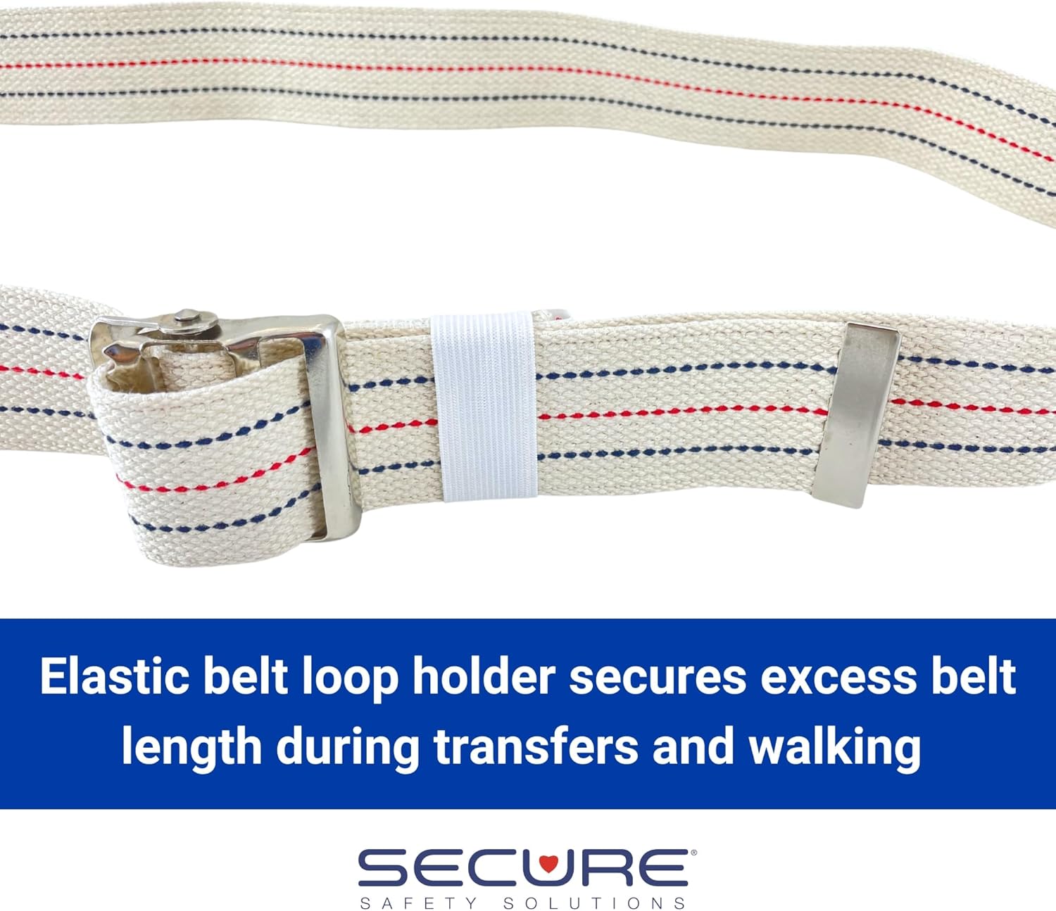 Secure Gait Belt for Seniors with Metal Buckle - Transfer and Walking Standing Aid Elderly, Physical Therapy, Nurses - Image 4