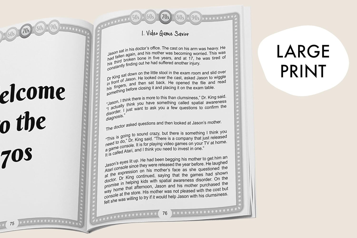 Decades of Uplifting Short Stories for Seniors: 100 Funny Stories from the 50s to 90s that are Easy to Read for Elderly Women and Men (LARGE PRINT) - Image 4