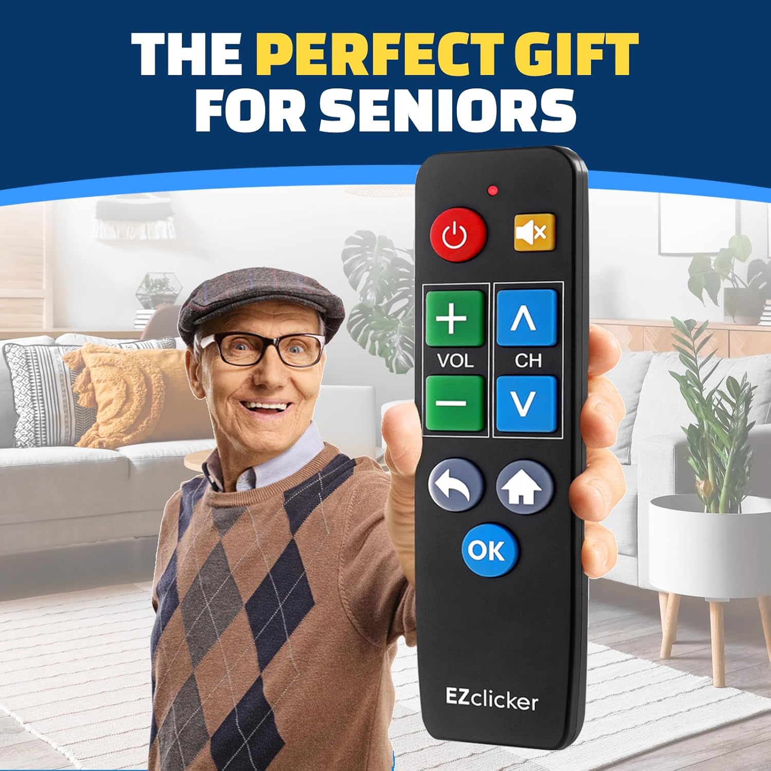 Big Button Universal TV Remote for Seniors, Simple Easy to Use, Dementia Products for Elderly, Works with Major TV Brands, NOT for Streaming (2xAAA Batteries Not Included) (Black) - Image 4