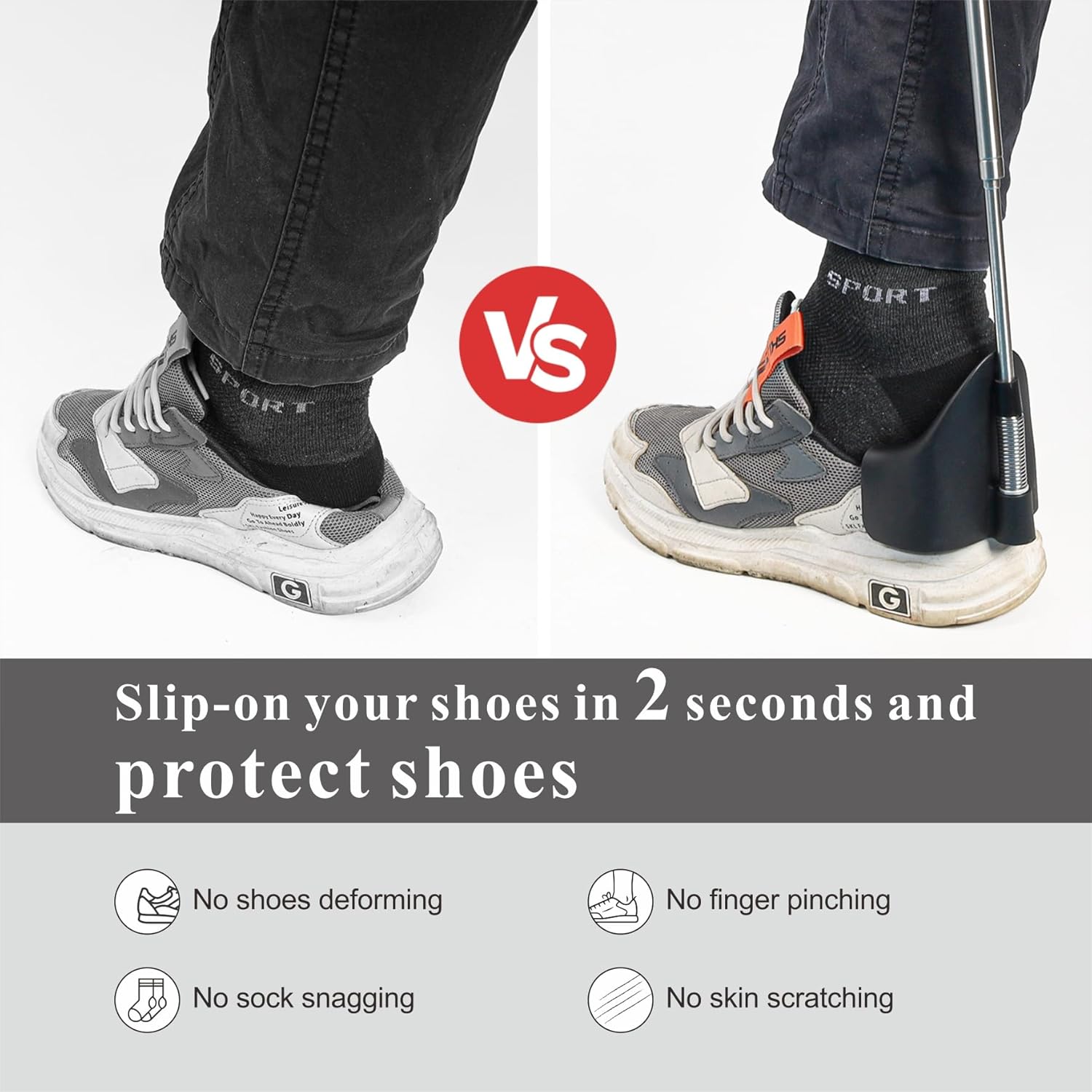 Shoe Horn Long Handle for Seniors-10-31 Telescopic Shoehorns For Men Pregnant Woman Gifts Elderly Dad - Image 3