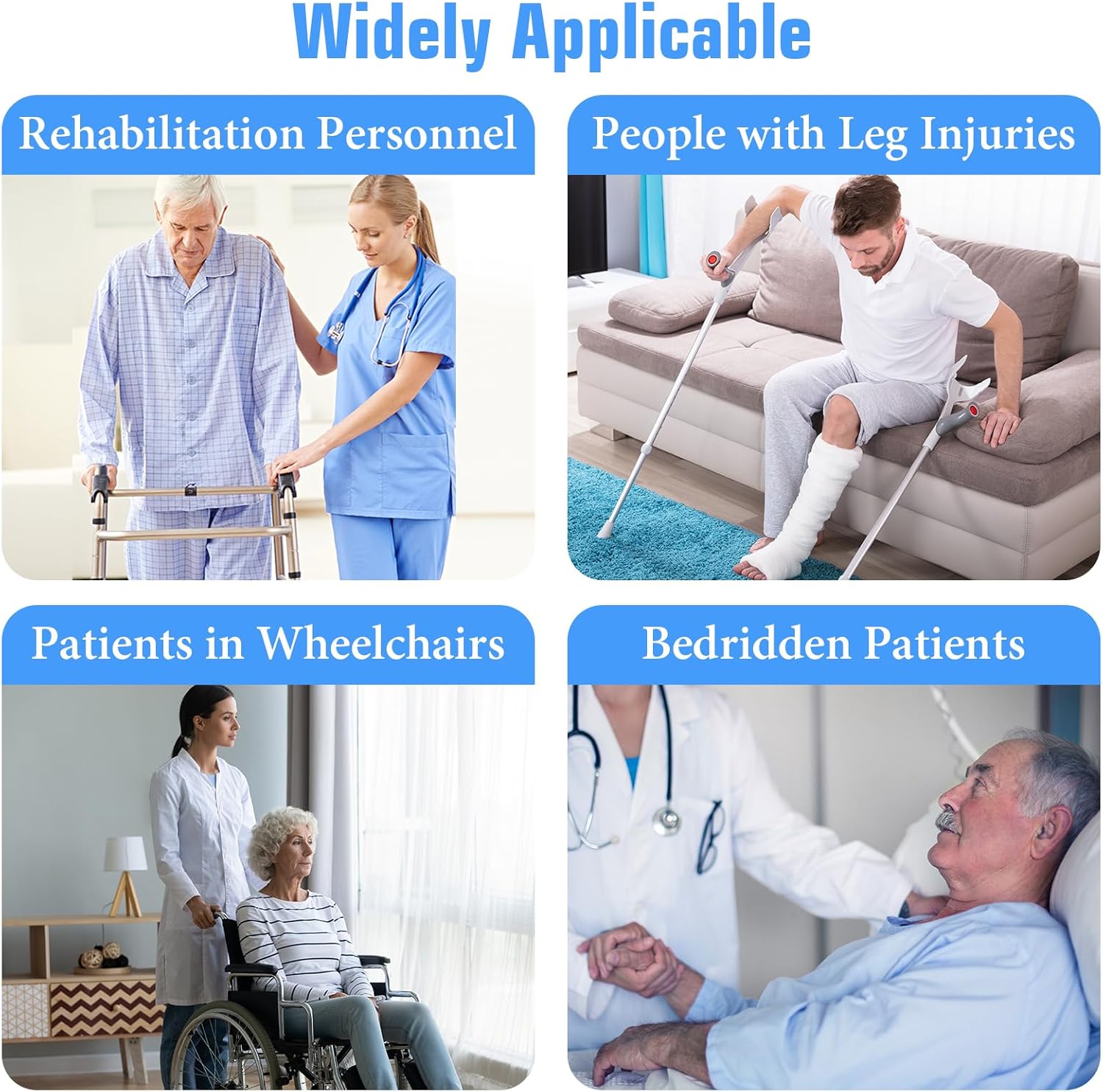 Gait Belt with Handles, Transfer Belt for Elderly, Patient Gait Belts, Transfer Belt Assist, Gait Belts for Seniors, Upgraded Using Rubber Handles (Blue) - Image 8