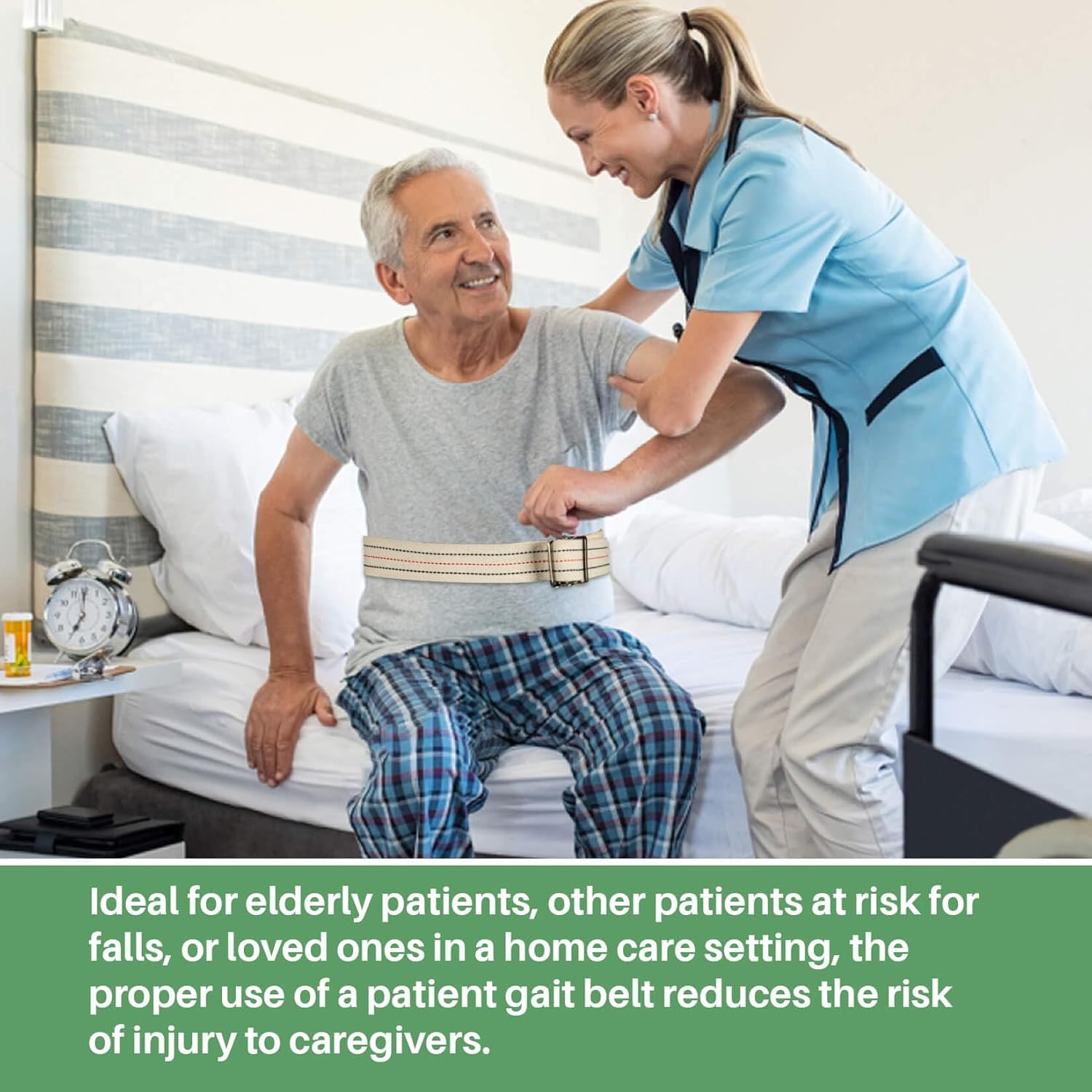 Gait Belts Transfer Belts for Seniors - Walking Gait Belts for Men with Metal Buckle MAQIHAN Heavy Duty Transfer Belt for Lifting Elderly Seniors Ambulation Accessories 60 Inch. - Image 6