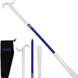 RMS 35.5 Inch Extra Long Dressing Stick Aid for Shoes, Socks, Shirts and Pants - Sock Removal and Long Shoe Horn with Travel Bag