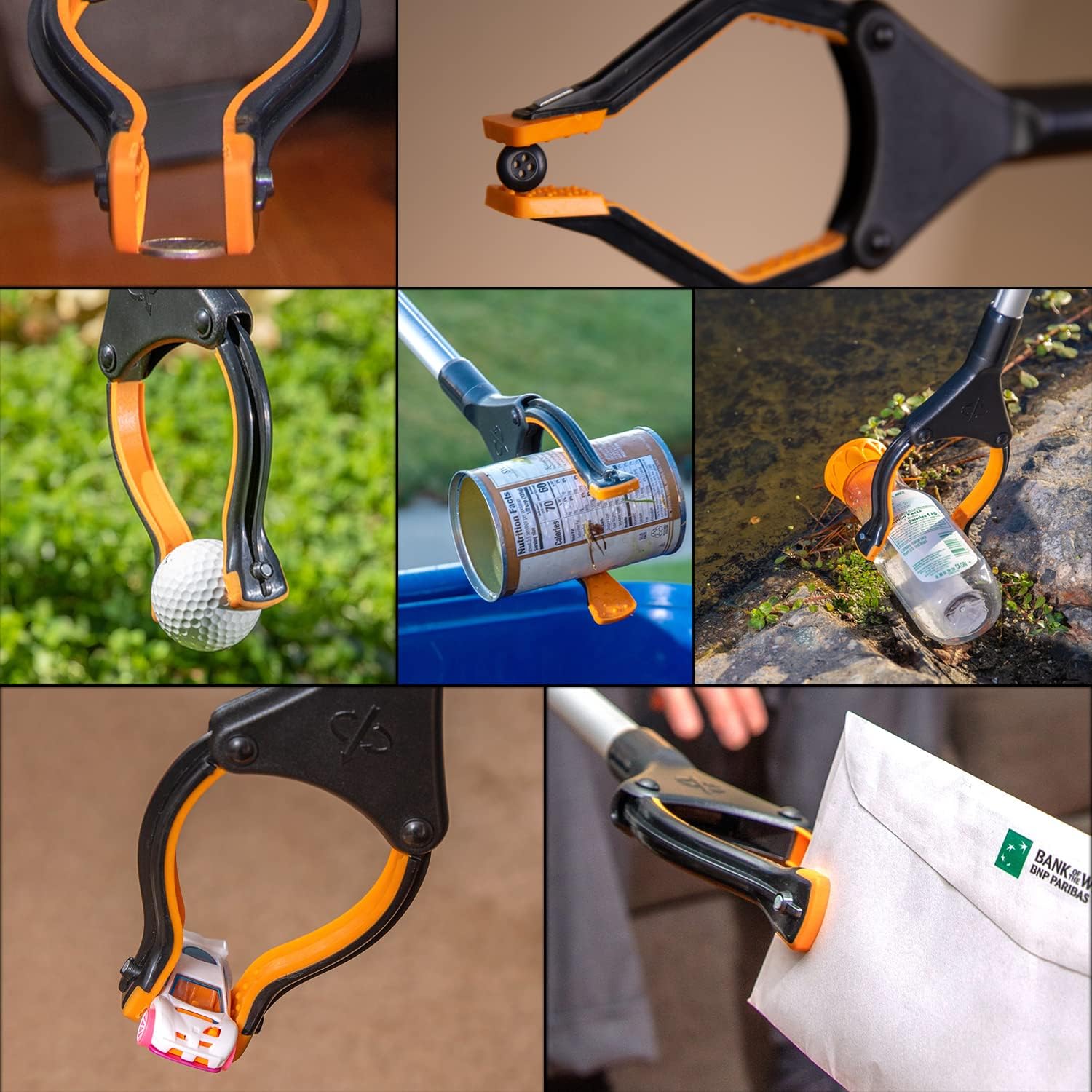 EZPIK Pro 36" Flexible Folding Grabber Tool for Elderly + Magnets, Reacher for Disabled & Seniors Heavy Duty Rotating Grippers for Reaching Underneath, Trash Grabbers & Pickers for Mobility 2-Pack - Image 8