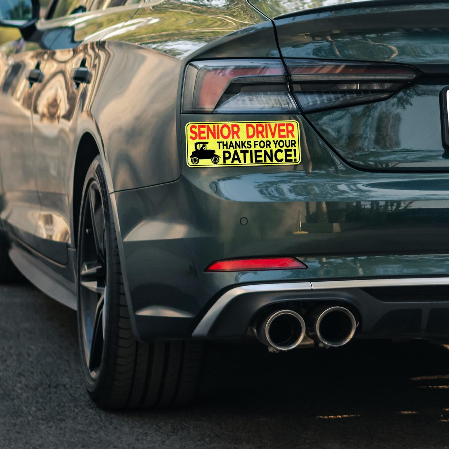 2pcs Senior Driver Car Magnet - Please Be Patient 10.24x3.94in Elderly Driver Sticker Reflective Magnetic Safety Sign - Image 6