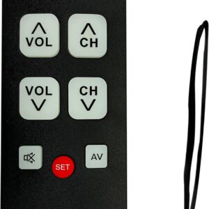 Universal Big Button TV Remote for Seniors, Elderly - Simple Remote - Easy to Use and Set Up with Learning Functions for TV & TV Box Controller, Dementia Friendly Gifts