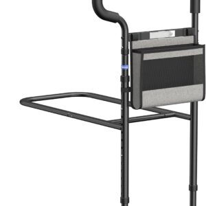 C3 Pro Bed Rails for Elderly Adults Safety with Extension Legs, Adjustable Heights BedCane with Non-Slip Ergonomic Handle, Stable BedAssist with Motion Light, Avoid Seniors Bedside Fall