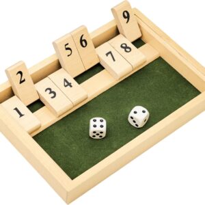 Alzheimers Products for Elderly, 9 Numbers Memory Games for Dementia Patients Seniors, Wooden Shut The Box Dementia Products for Elderly, Fidget Sensory Busy Board Gadgets Gifts Activities