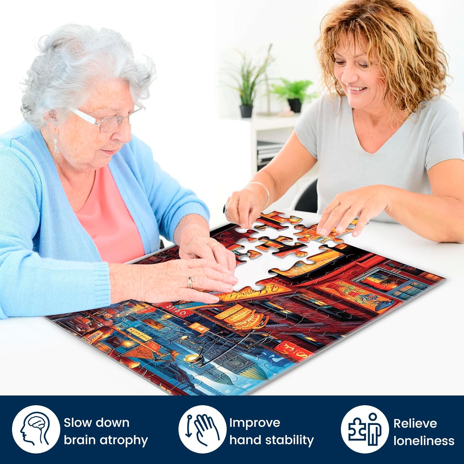 3 Pack 48 Large Piece Puzzle for Seniors Puzzles Dementia Alzheimer's Products and Activities for Elderly Large Piece Puzzles Alzheimer's Easy Puzzles Gift Memory Games for Patients, 3 Storage Bag - Image 6