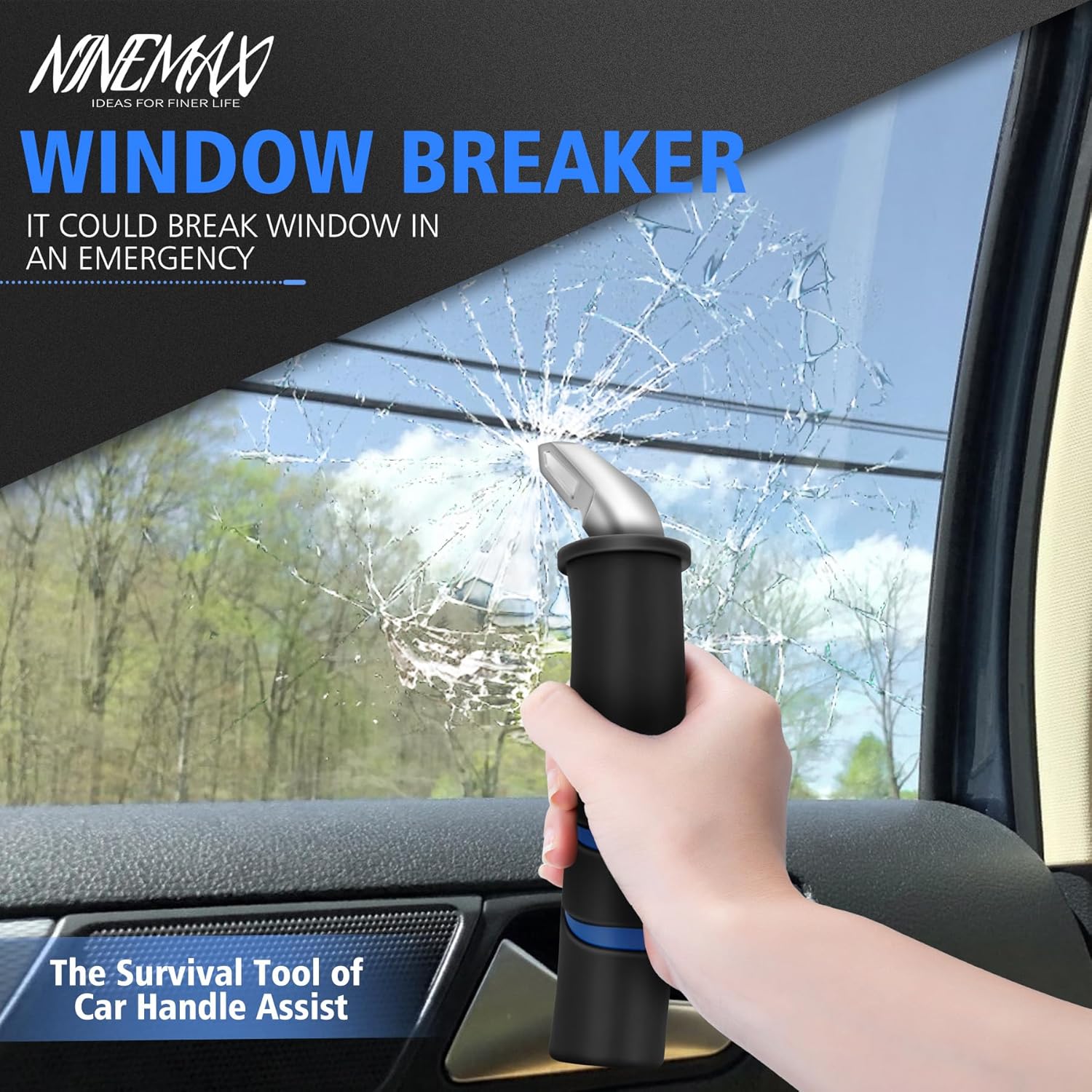 NINEMAX Car Door Assist Handle for Elderly, Car Transfer Door Handle for Seniors Handicap Portable Vehicle Support Grab Handy Bar - Image 5