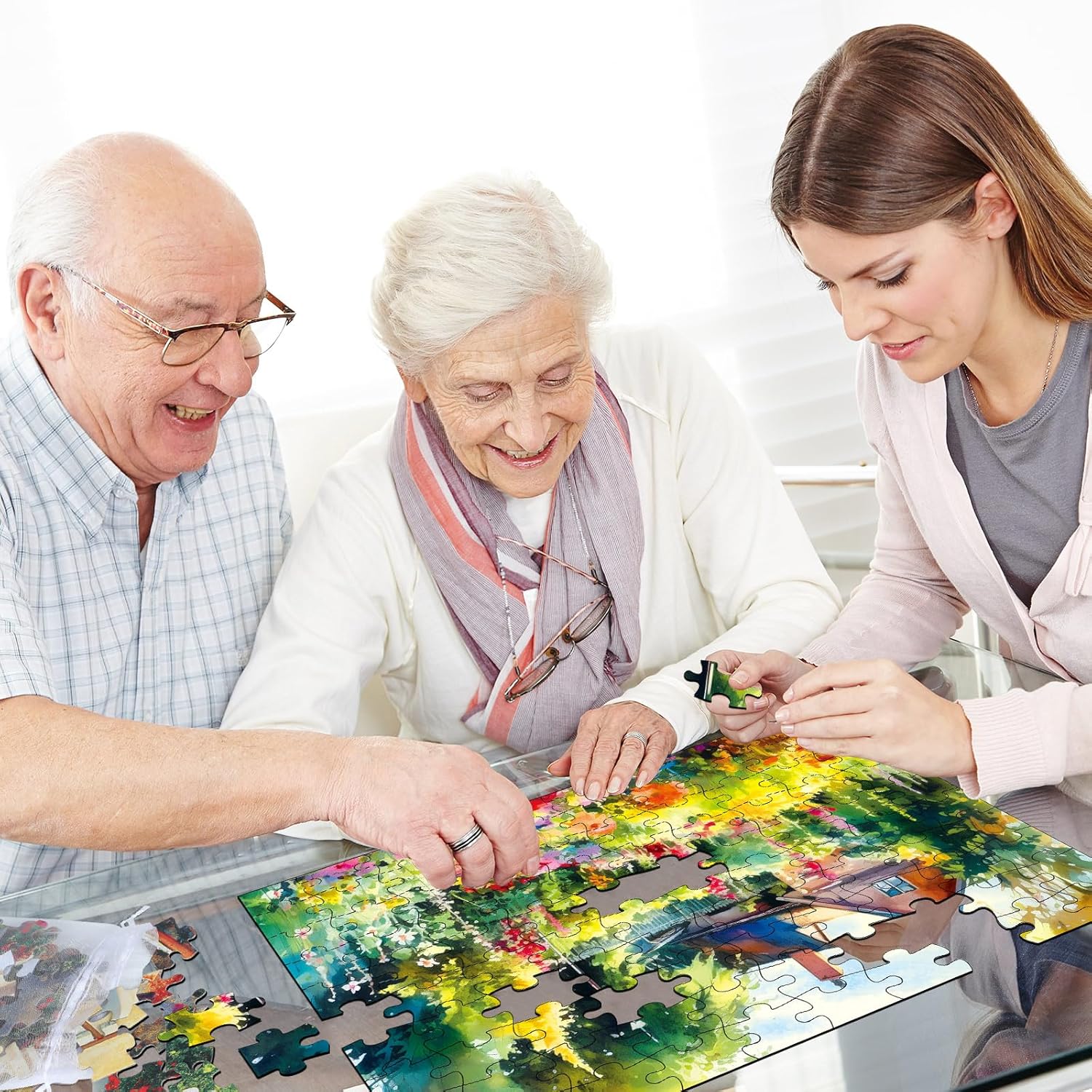 ZOiiWA 4 Pack 100 Pcs Dementia Puzzles for Elderly Country Life Dementia Alzheimers Products and Activities for Seniors Alzheimer’s Puzzles Memory Cognitive Games for Seniors Gift for Elderly Adults - Image 7