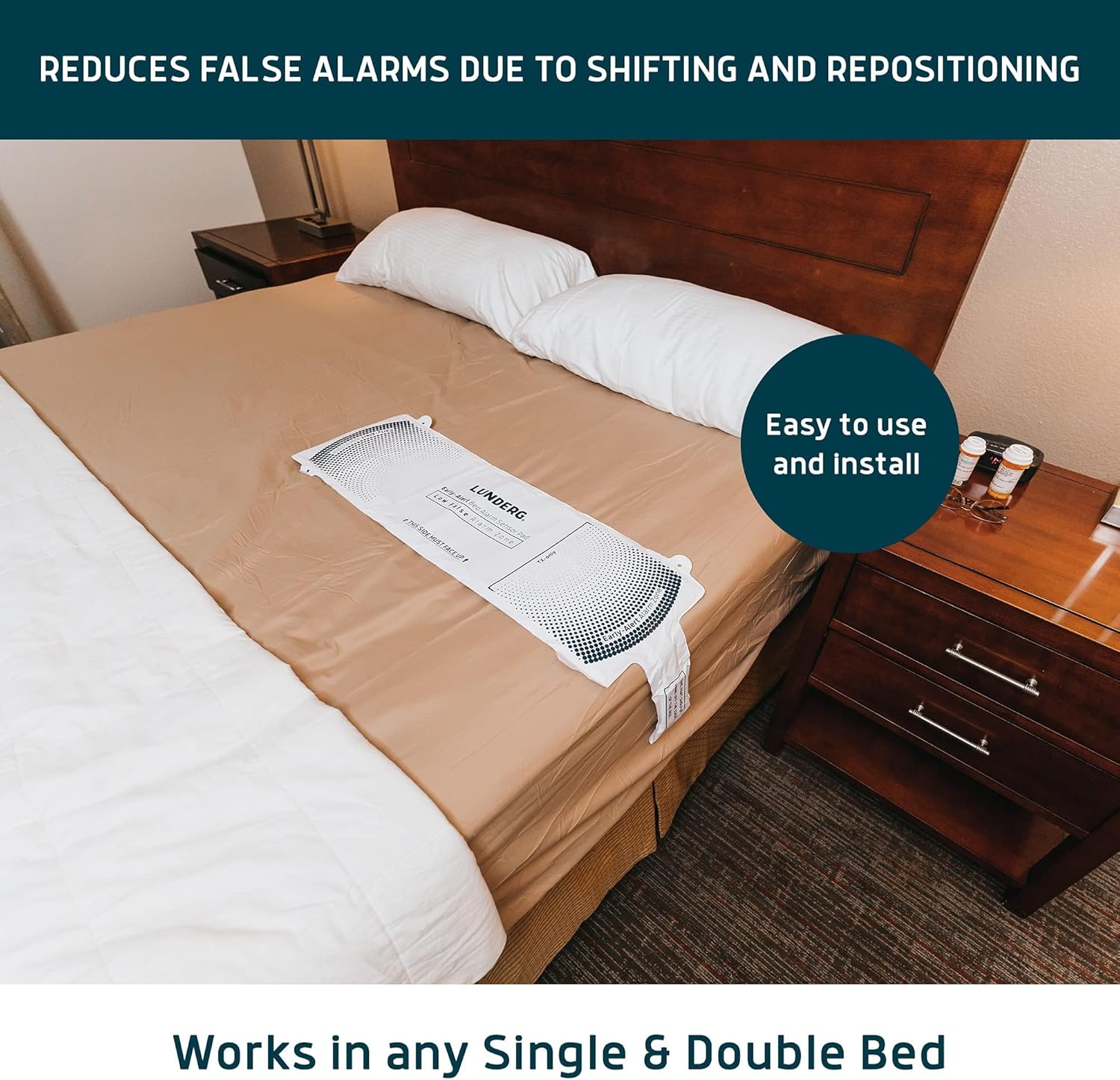 Lunderg Early Alert Bed Alarm for Elderly Adults - Wireless Sensor Pad & Pager - with Pre-Alert Smart Technology - Safety Bed Alarms and Fall Prevention for Elderly and Dementia Patients - Image 7