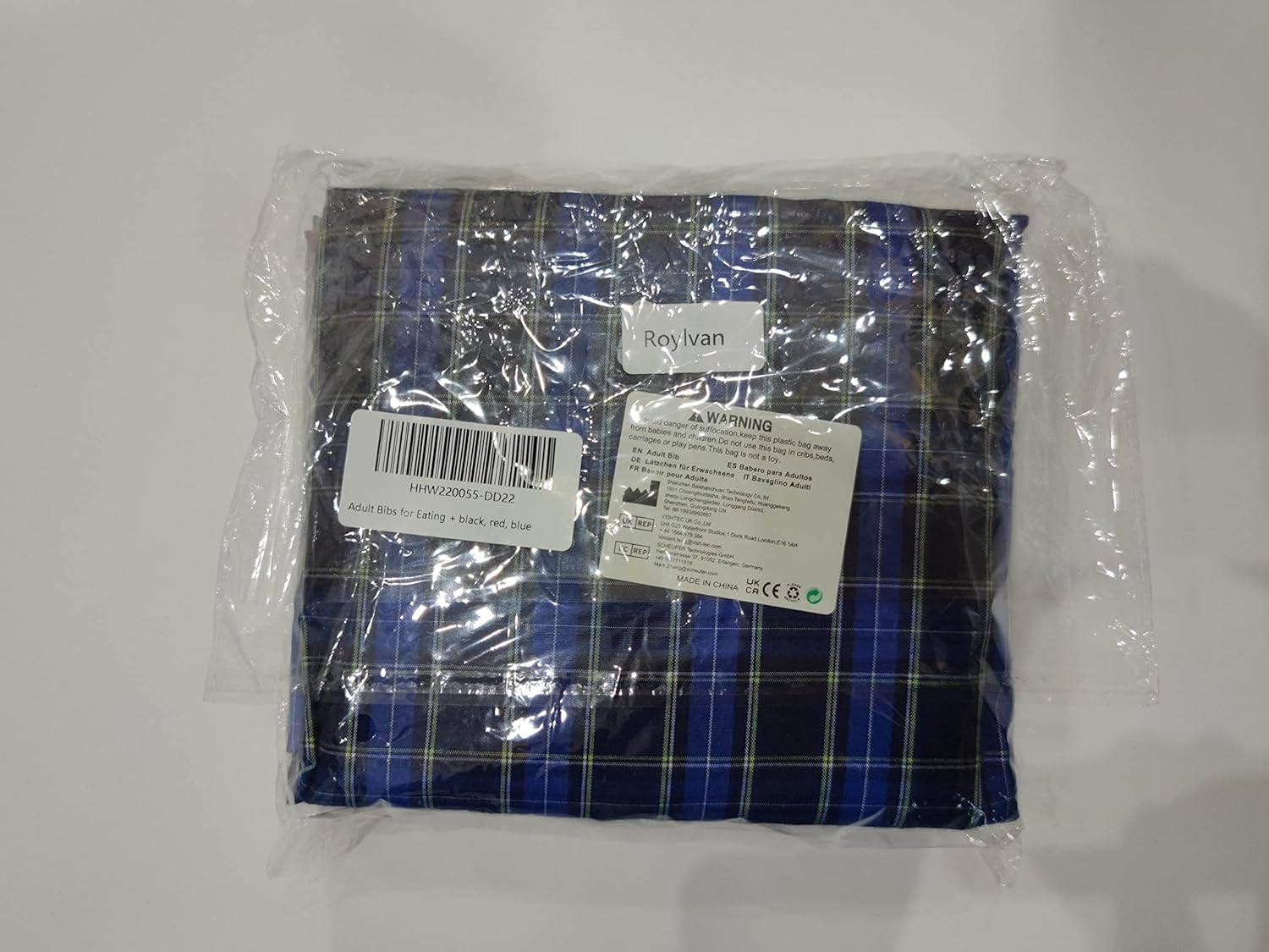 Adult Bibs, 3 Pcs Washable Clothing Protector with Crumb Catcher for Eating, Reusable Waterproof Large Feeding Adult Bibs for Men Women Elderly Senior, Black/Red/Blue - Image 8