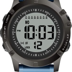 TICCI Men 8 Vibrating Alarms Watch Medication Aids Pill Vibra Alert Reminders for Elderly Seniors Big Digits Waterproof