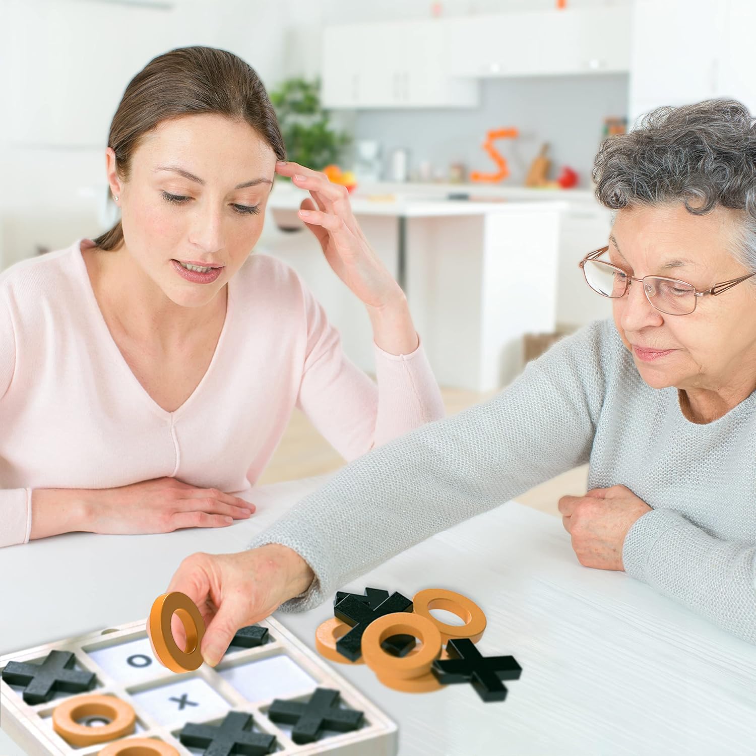 Keeping Busy Tic Tac Toe with Templates Dementia Activities for Seniors Games for Dementia Seniors Alzheimers Activities Alzheimers Products for Elderly Games for Seniors Gifts for Elderly Women & Men - Image 6