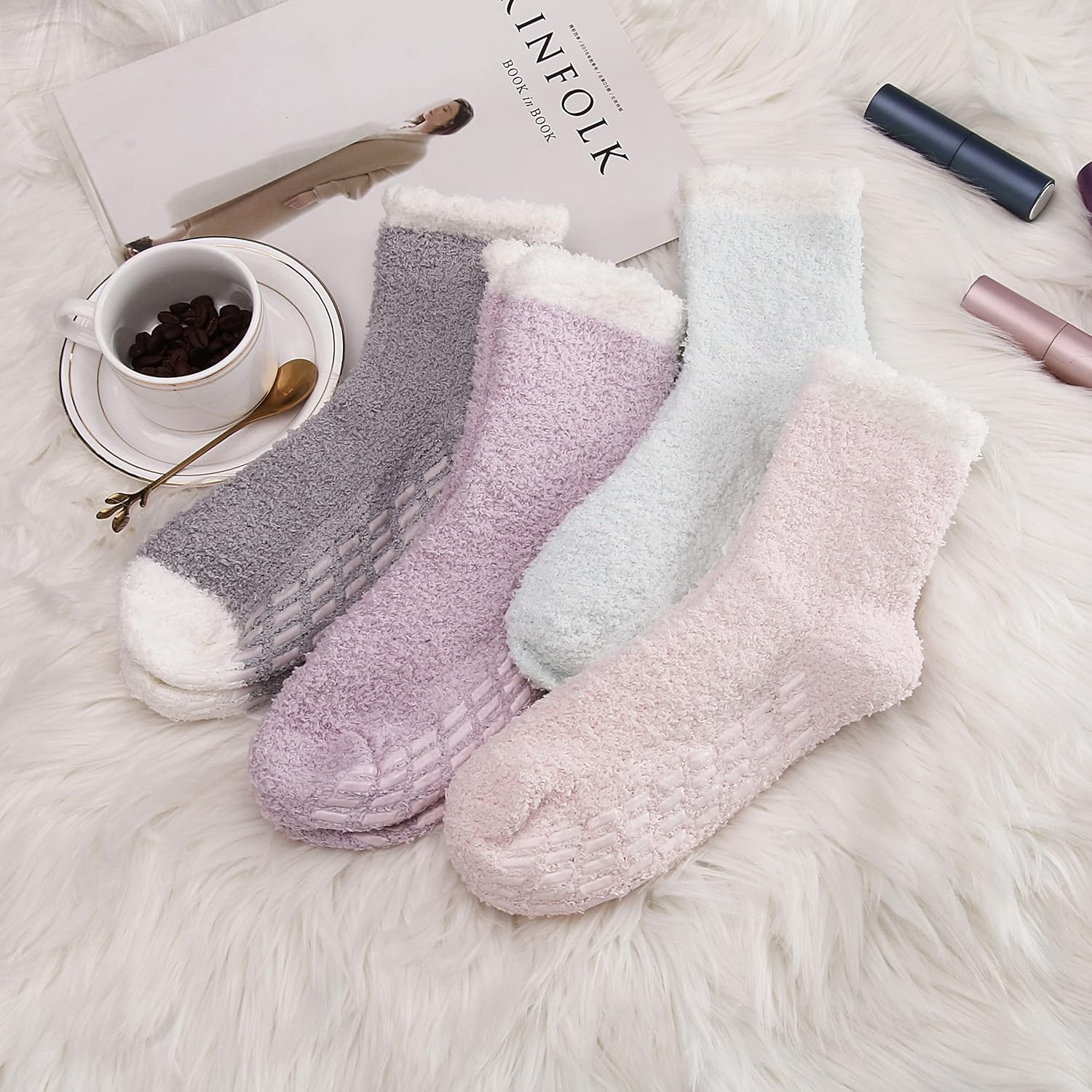 Breslatte Non Slip Hospital Socks with Grips for Women Grip Slipper Socks for Women Gifts - Image 6