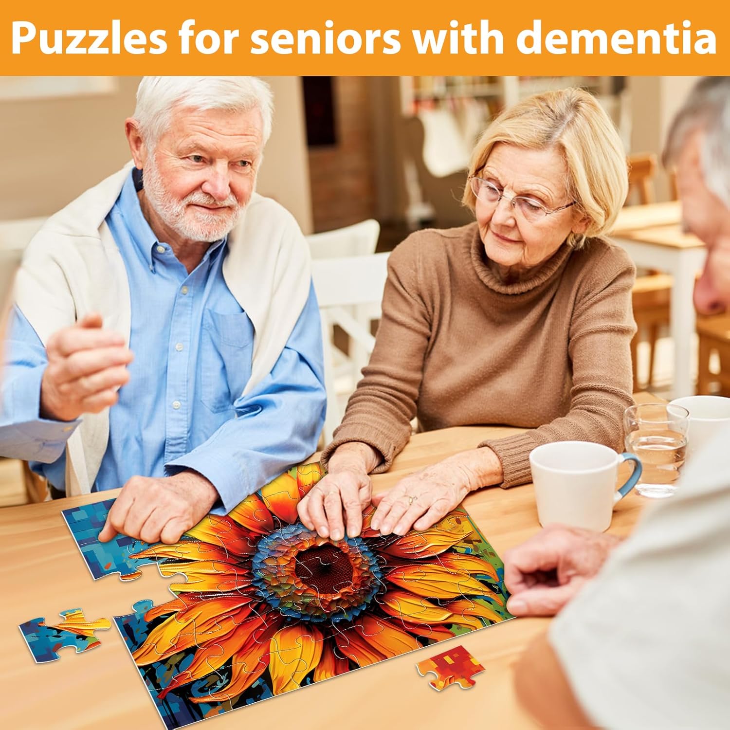 6 Packs Large Piece Puzzle for Seniors- 36 Pieces Dementia Puzzles for Elderly Adults, Alzheimer’s Puzzles Memory Cognitive Games Easy Jigsaw Puzzles for Elderly Seniors with 6 Storage Bags - Image 7