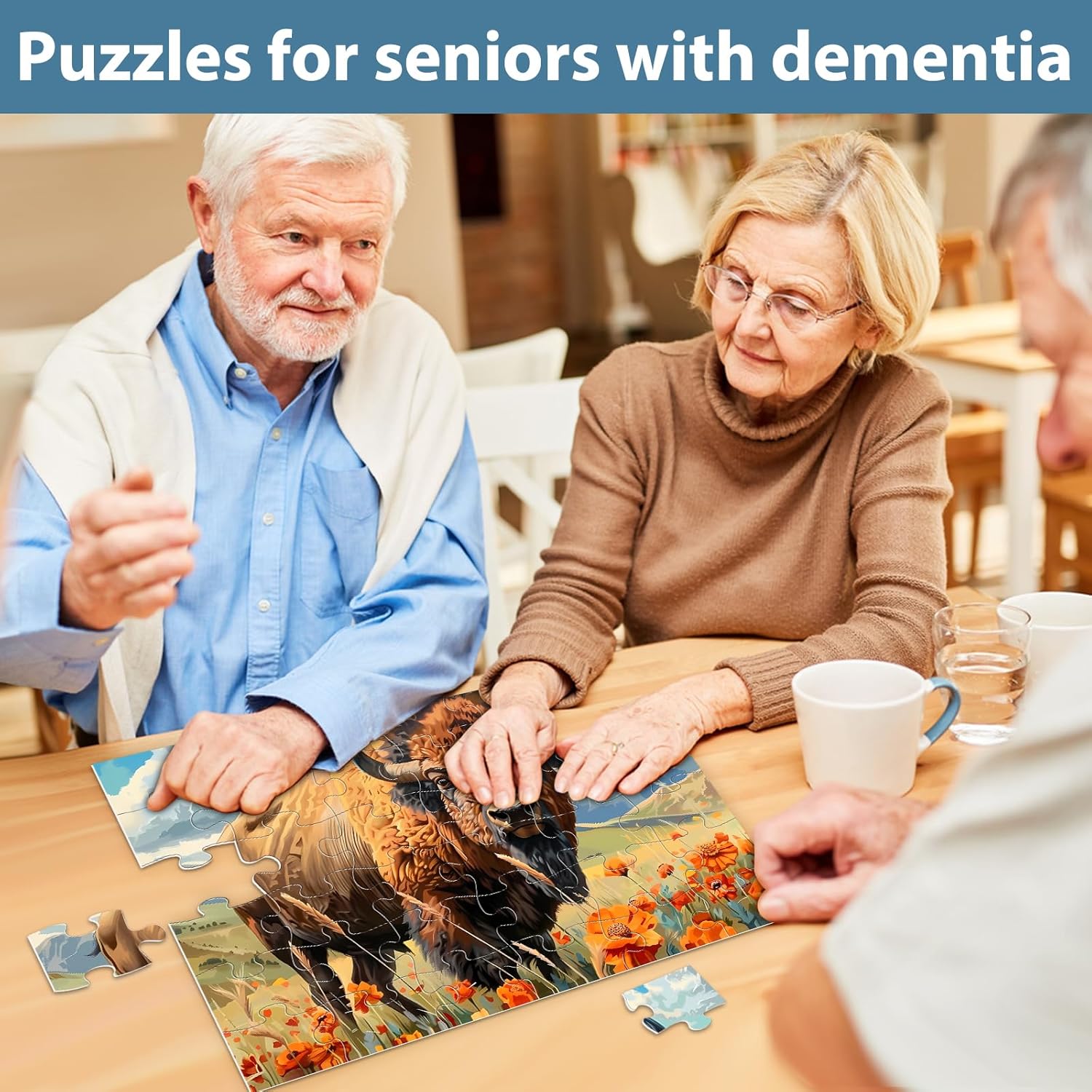 6 Pack 36 Piece Large Jigsaw Puzzle for Seniors Puzzles Dementia Alzheimer's Products and Activities for Elderly Adults Alzheimer's Puzzles Easy Memory Games Gift for Seniors Patients in Nursing Home - Image 5