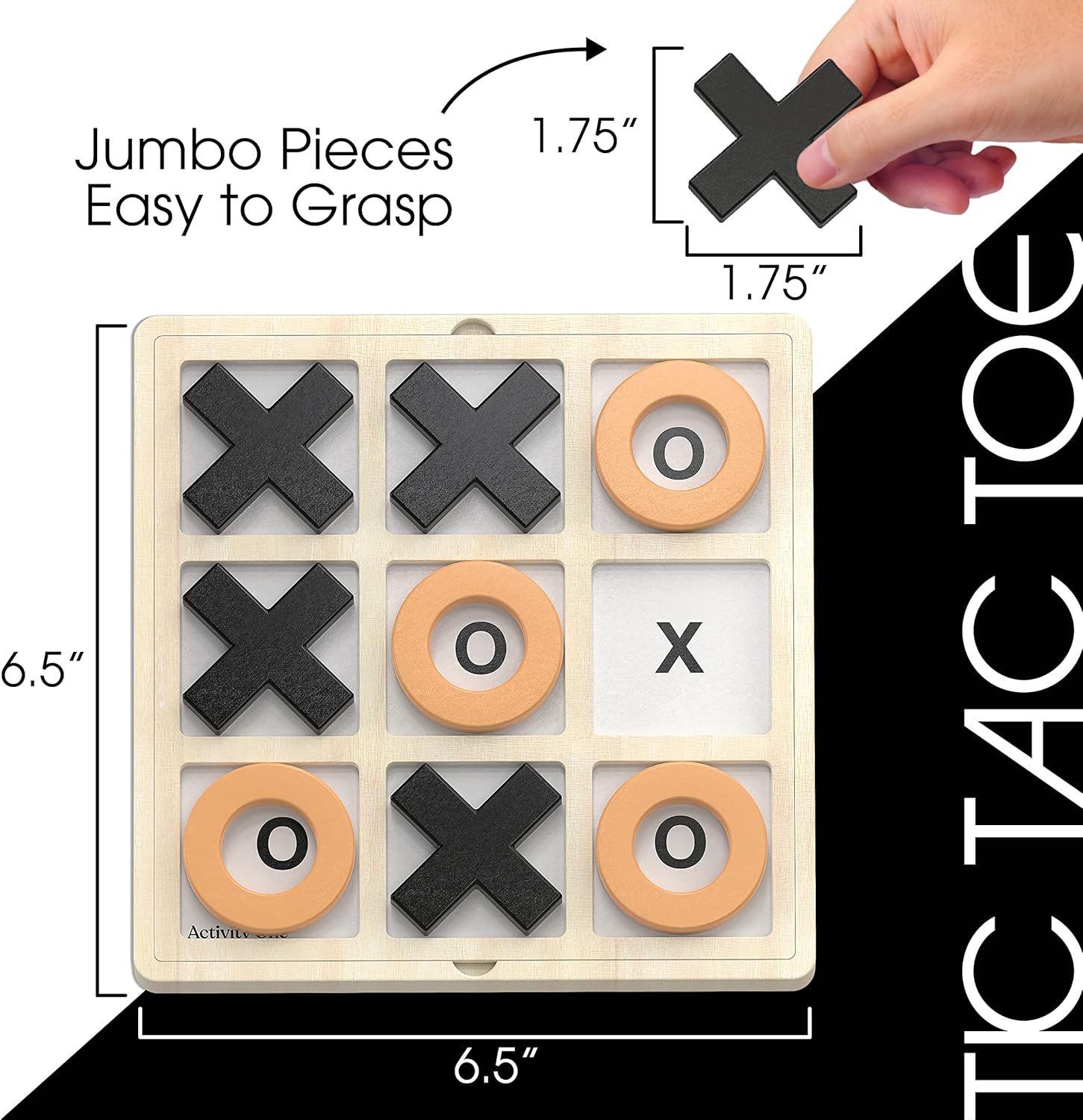 Keeping Busy Tic Tac Toe with Templates Dementia Activities for Seniors Games for Dementia Seniors Alzheimers Activities Alzheimers Products for Elderly Games for Seniors Gifts for Elderly Women & Men - Image 2