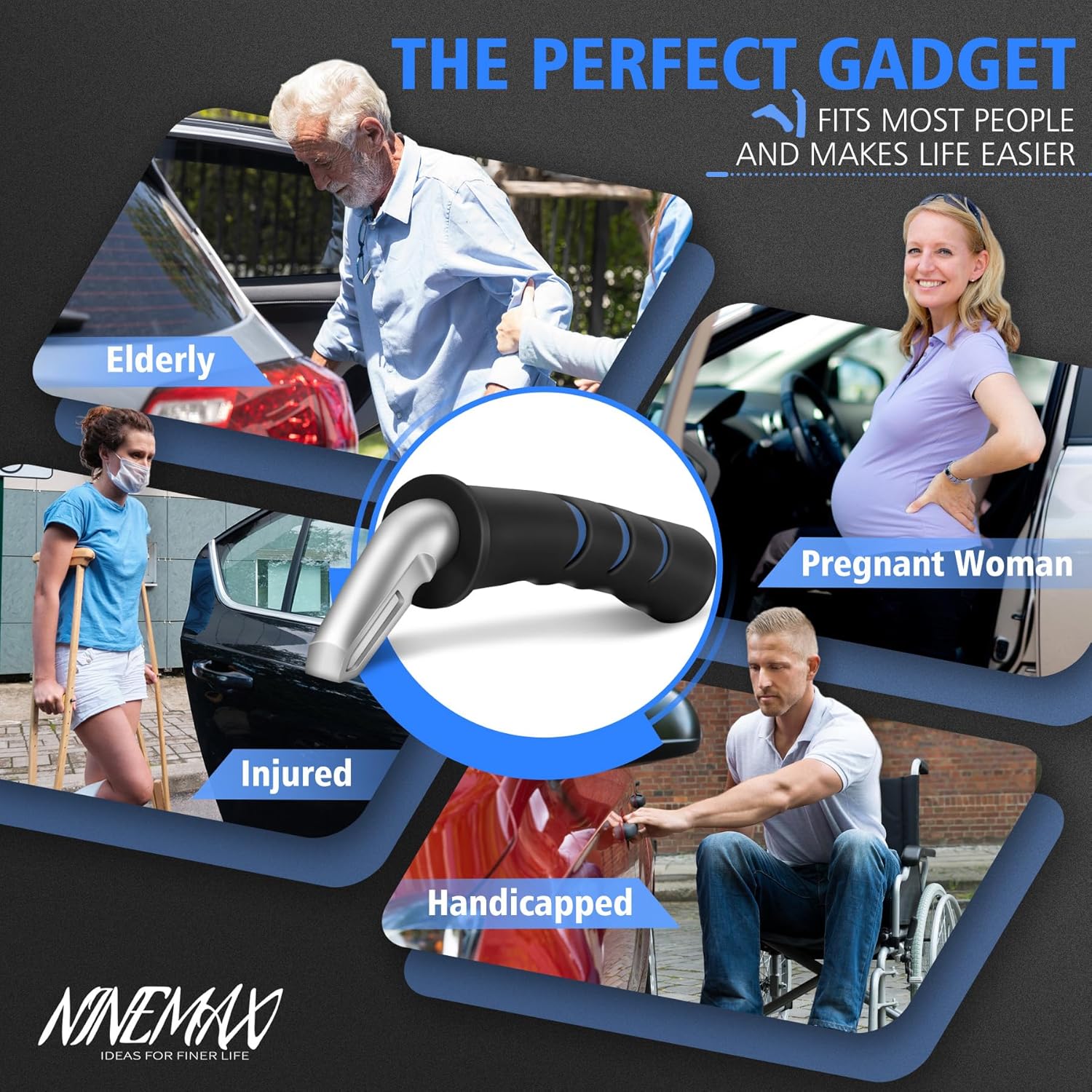 NINEMAX Car Door Assist Handle for Elderly, Car Transfer Door Handle for Seniors Handicap Portable Vehicle Support Grab Handy Bar - Image 7