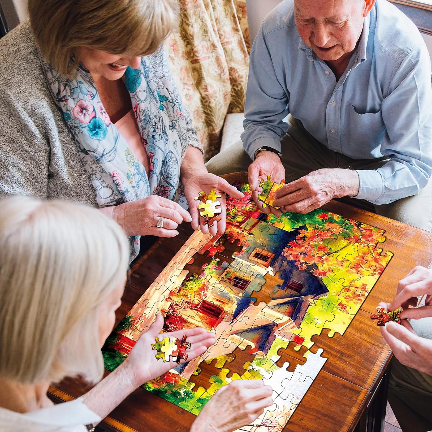 ZOiiWA 4 Pack 100 Pcs Dementia Puzzles for Elderly Country Life Dementia Alzheimers Products and Activities for Seniors Alzheimer’s Puzzles Memory Cognitive Games for Seniors Gift for Elderly Adults - Image 5