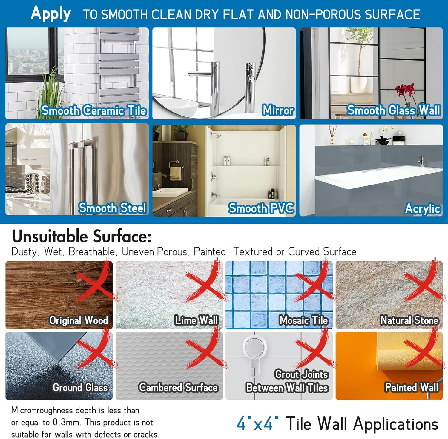 LEVERLOC 2 Pack Grab Bars for Bathtubs and Showers, Easy to Install Suction Shower Handles for Bathroom Removable Handrails for Seniors Elderly Heavy Duty Safety Grip Waterproof Drill Free Gray - Image 5