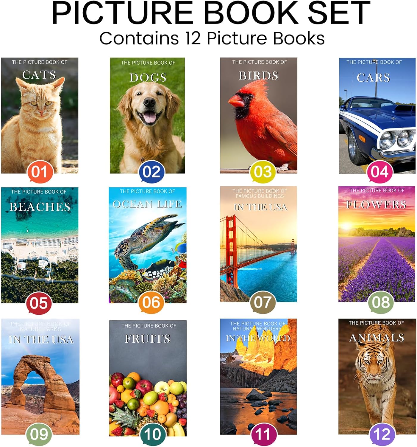 12 Pack Picture Book Set for Seniors with Dementia, Activities for Elderly Seniors, HD Image Quality-Provide Products for Alzheimer's Patients and Adults, Increased Communication - Image 3