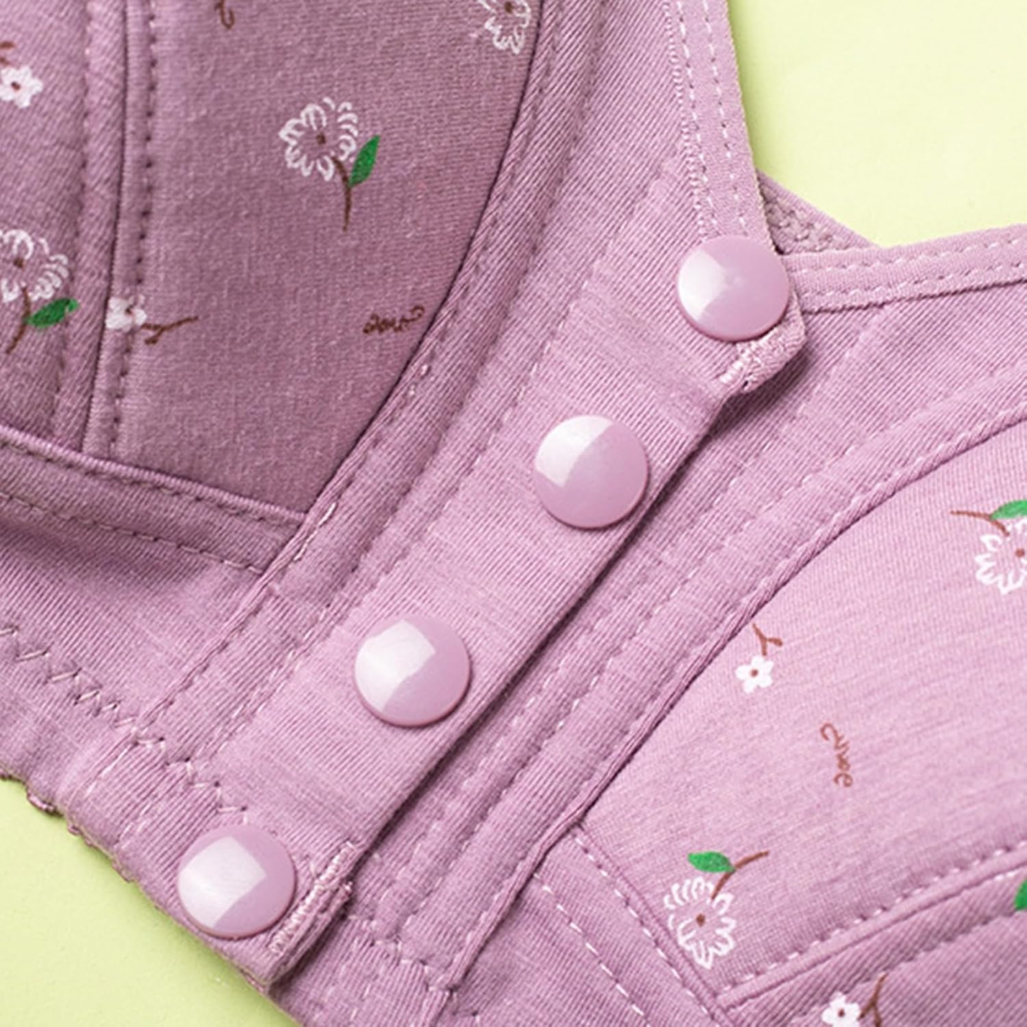 Daisy Bras for Older Women Front Closure Push up Bra No Underwire Senior Bra with Snaps 2025 Upgraded Breathable Cotton Bras - Image 3