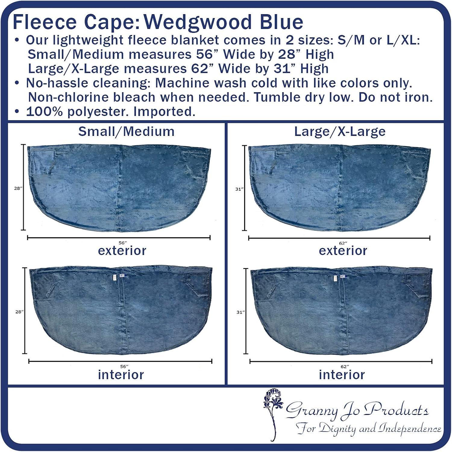 Granny Jo Products Fleece Cape - Image 4