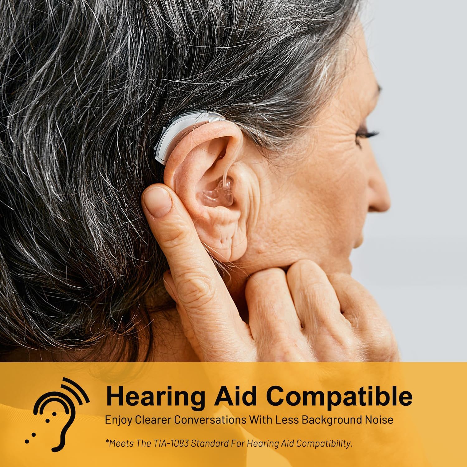 Uvital Big Button Phone for Seniors, White Senior Phone for Elderly Landline, Black Big Buttons Corded Landline Telephone for Home - Amplified Ringer with Loud Speaker for Hearing Impaired - Image 7