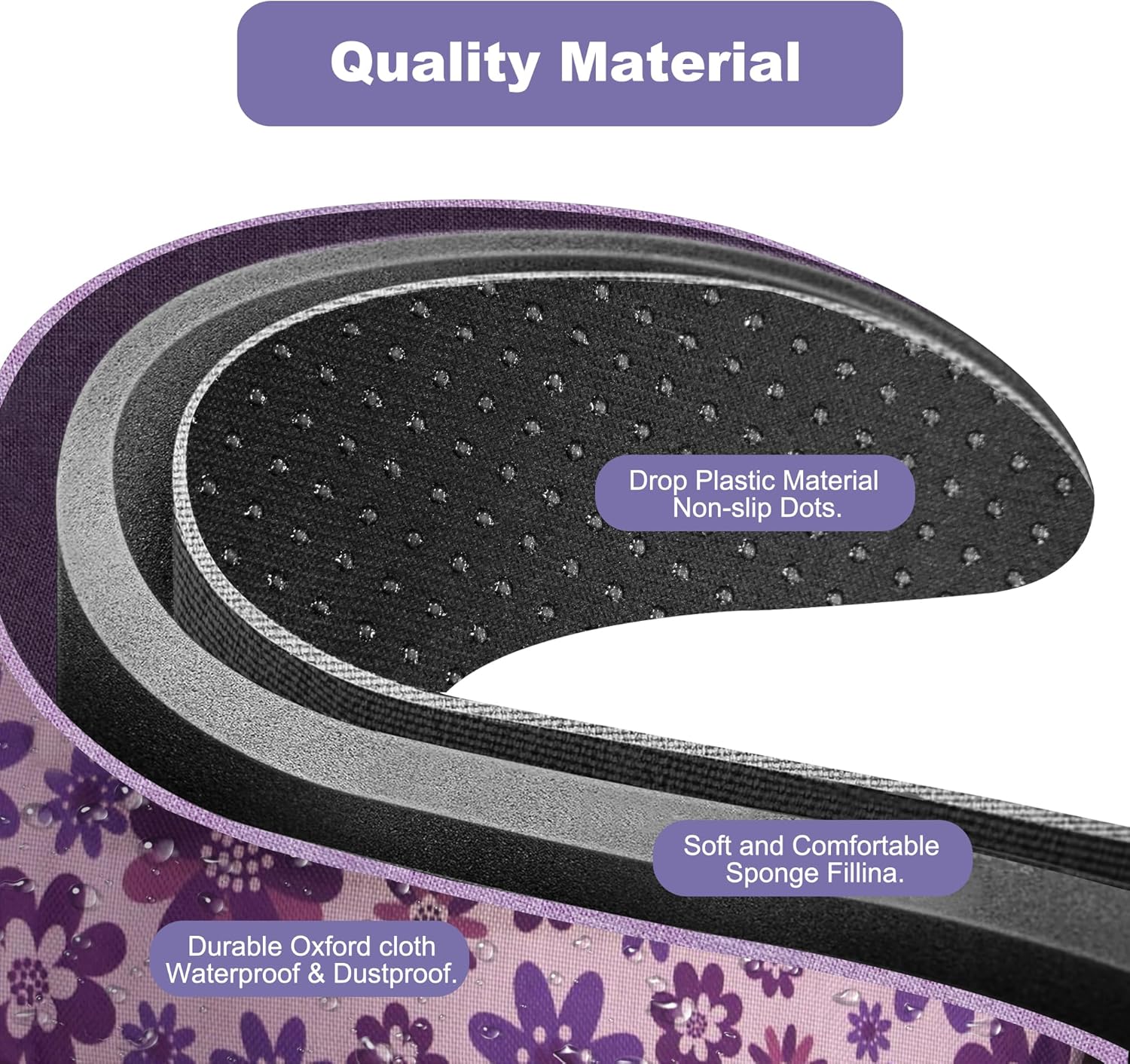 Gait Belt Transfer Belt for Seniors with Handles, Anti-Slip Gate Belt for Elderly Lifting with Quick Release Buckle, Medical Belt for Lifting Patients, for Handicap, Physical Therapy, Elderly (Purple) - Image 4